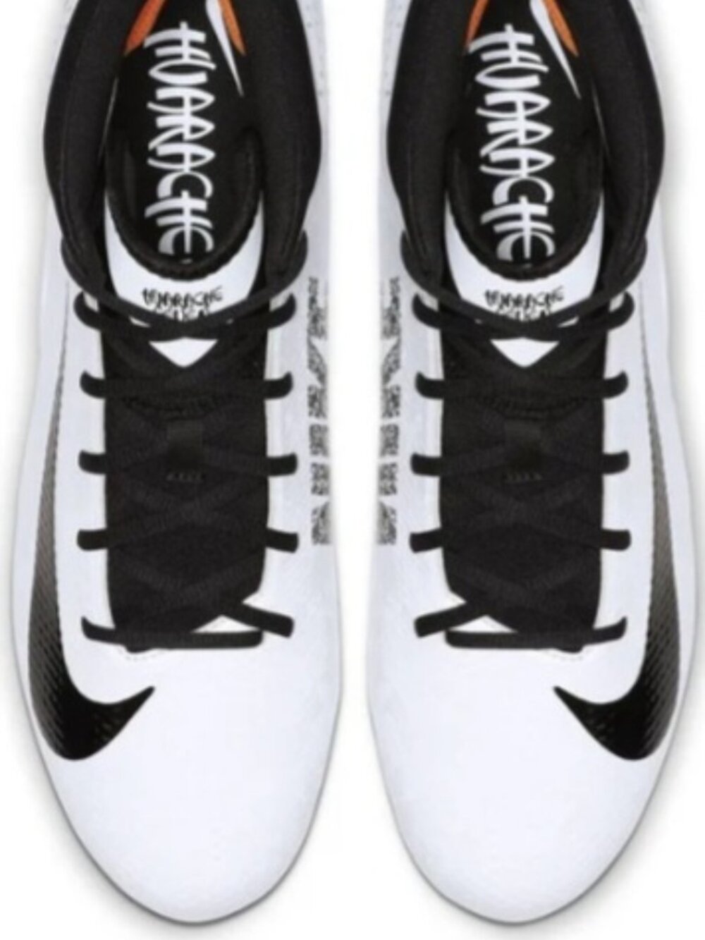 Mens, Size 12, Nike Alpha Huarache 7 Varsity White/Black Cleats